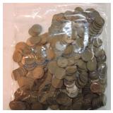 Bag of 360 Lincoln wheat cents