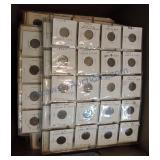 Box of 1500 +/- Lincoln cent error coins in 2x2