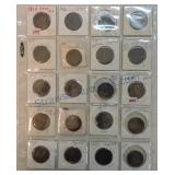 Page of 20 large cents, 1802-26