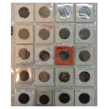 Page of 20 large cents, 1836-44