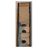 Box of 50 Indian cents in 2x2