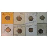 Lot of 8 - 1857/58 Flying Eagle cents