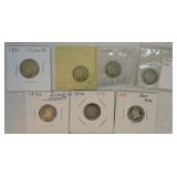 1831, 3 - 1834, 2 - 1836, 1837 Bust dimes