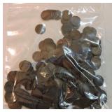 Bag of 216 Indian cents