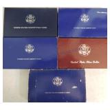 2 - 1986 Ellis Island proof dollar & half sets;