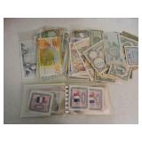 Lot of foreign currency & coins, 80 pieces of