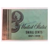 Indian cent album 1857-1909, 51 coins, some