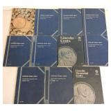 Lot of 11 Lincoln cent albums: 6 - 1909-40,