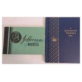 2 Jefferson nickel albums, 86 coins