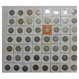 Lot of 56 Barber halves in 2x2