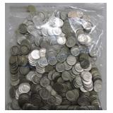 Bag of 500 silver Mercury & Roosevelt dimes