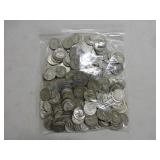 Bag of 250 silver Washington quarters