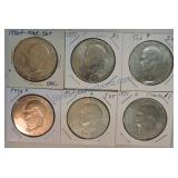 Lot of 6 Ike dollars