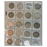 Page of 20 Morgan dollars 1878-1900,