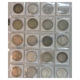 Page of 20 Morgan dollars