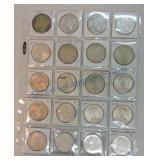 Page of 20 Peace dollars