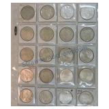 Page of 20 Peace dollars
