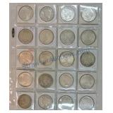 Page of 20 Peace dollars