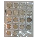 Page of 18 Peace dollars