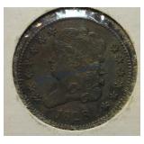 1828 Half cent, 13 stars, F