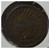 1867 Indian cent, VG