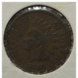 1868 Indian cent, G