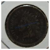 1869 Indian cent, XF