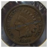 1908-S Indian cent, F
