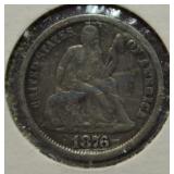 1876-CC Liberty Seated dime