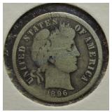 1896-S Barber dime