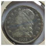 1835 Bust quarter, F/VF