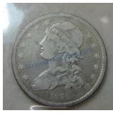 1835 Bust quarter, F