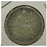 1854 Liberty Seated quarter