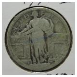 1917 Ty1 Standing Liberty quarter, AG/G