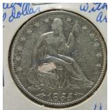 1855-O Liberty Seated half, arrows, XF