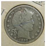 1892-S Barber half