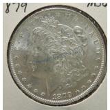 1879 Morgan dollar, MS65