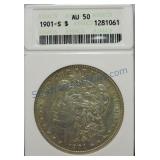 1901-S Morgan dollar ANACS AU50