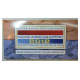 2012 US Mint Making History Coin & Currency set