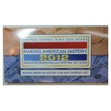 2012 US Mint Making History Coin & Currency set