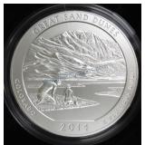 2014 America the Beautiful 5 oz Unc coin,