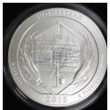 2015 America the Beautiful 5 oz Unc coin,