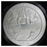2018 America the Beautiful 5 oz Unc coin,
