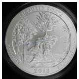 2018 America the Beautiful 5 oz Unc coin,