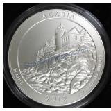 2012 America the Beautiful 5 oz Unc coin,