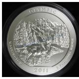2011 America the Beautiful 5 oz Unc coin,