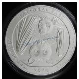 2020 America the Beautiful 5 oz Unc coin,
