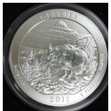 2011 America the Beautiful 5 oz Unc coin,