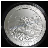 2014 America the Beautiful 5 oz Unc coin,