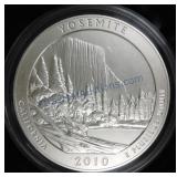 2010 America the Beautiful 5 oz Unc coin,
